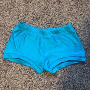 Blue Frontline Spandex Booty Shorts
